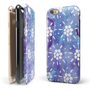 Whiet Mircro Dots Over Blue Watercolor Grunge iPhone 6/6s or 6/6s Plus 2-Piece Hybrid INK-Fuzed Case