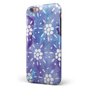Whiet Mircro Dots Over Blue Watercolor Grunge iPhone 6/6s or 6/6s Plus 2-Piece Hybrid INK-Fuzed Case