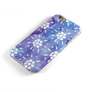 Whiet Mircro Dots Over Blue Watercolor Grunge iPhone 6/6s or 6/6s Plus 2-Piece Hybrid INK-Fuzed Case
