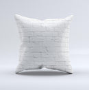 White Brick Wall Ink-Fuzed Decorative Throw Pillow