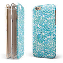 White Butterflies and Flowers on Blue Watercolor Pattern iPhone 6/6s or 6/6s Plus 2-Piece Hybrid INK-Fuzed Case