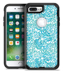 White Butterflies and Flowers on Blue Watercolor Pattern - iPhone 7 Plus/8 Plus OtterBox Case & Skin Kits