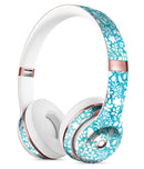 White Butterflies and Flowers on Blue Watercolor Pattern Full-Body Skin Kit for the Beats by Dre Solo 3 Wireless Headphones