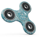 White Butterflies and Flowers on Blue Watercolor Pattern Full-Body Fidget Spinner Skin-Kit