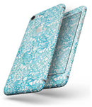 White Butterflies and Flowers on Blue Watercolor Pattern - Skin-kit for the iPhone 8 or 8 Plus