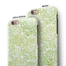 White Butterflies and Flowers on Green Watercolor Pattern iPhone 6/6s or 6/6s Plus 2-Piece Hybrid INK-Fuzed Case