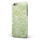 White Butterflies and Flowers on Green Watercolor Pattern iPhone 6/6s or 6/6s Plus 2-Piece Hybrid INK-Fuzed Case