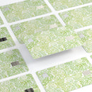 White Butterflies and Flowers on Green Watercolor Pattern - Premium Protective Decal Skin-Kit for the Apple Credit Card