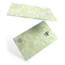 White Butterflies and Flowers on Green Watercolor Pattern - Premium Protective Decal Skin-Kit for the Apple Credit Card