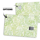White Butterflies and Flowers on Green Watercolor Pattern - Premium Protective Decal Skin-Kit for the Apple Credit Card