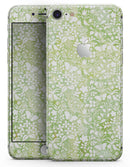 White Butterflies and Flowers on Green Watercolor Pattern - Skin-kit for the iPhone 8 or 8 Plus