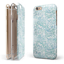 White Butterflies and Flowers on Light Blue Watercolor Pattern iPhone 6/6s or 6/6s Plus 2-Piece Hybrid INK-Fuzed Case