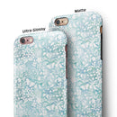 White Butterflies and Flowers on Light Blue Watercolor Pattern iPhone 6/6s or 6/6s Plus 2-Piece Hybrid INK-Fuzed Case
