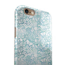 White Butterflies and Flowers on Light Blue Watercolor Pattern iPhone 6/6s or 6/6s Plus 2-Piece Hybrid INK-Fuzed Case