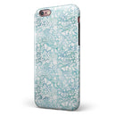White Butterflies and Flowers on Light Blue Watercolor Pattern iPhone 6/6s or 6/6s Plus 2-Piece Hybrid INK-Fuzed Case