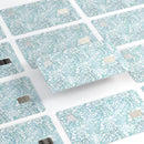 White Butterflies and Flowers on Light Blue Watercolor Pattern - Premium Protective Decal Skin-Kit for the Apple Credit Card