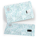 White Butterflies and Flowers on Light Blue Watercolor Pattern - Premium Protective Decal Skin-Kit for the Apple Credit Card