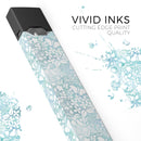 Skin Decal Kit for the Pax JUUL - White Butterflies and Flowers on Light Blue Watercolor Pattern