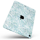 White Butterflies and Flowers on Light Blue Watercolor Pattern - Full Body Skin Decal for the Apple iPad Pro 12.9", 11", 10.5", 9.7", Air or Mini (All Models Available)