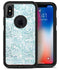 White Butterflies and Flowers on Light Blue Watercolor Pattern - iPhone X OtterBox Case & Skin Kits