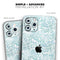 White Butterflies and Flowers on Light Blue Watercolor Pattern // Skin-Kit compatible with the Apple iPhone 14, 13, 12, 12 Pro Max, 12 Mini, 11 Pro, SE, X/XS + (All iPhones Available)