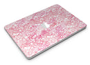 White Butterflies and Flowers on Pink and Red Watercolor Pattern - MacBook Air Skin Kit