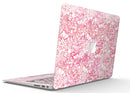 White Butterflies and Flowers on Pink and Red Watercolor Pattern - MacBook Air Skin Kit