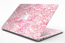 White Butterflies and Flowers on Pink and Red Watercolor Pattern - MacBook Air Skin Kit