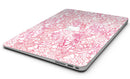 White Butterflies and Flowers on Pink and Red Watercolor Pattern - MacBook Air Skin Kit