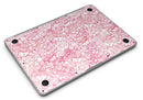 White Butterflies and Flowers on Pink and Red Watercolor Pattern - MacBook Air Skin Kit