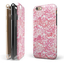 White Butterflies and Flowers on Pink and Red Watercolor Pattern iPhone 6/6s or 6/6s Plus 2-Piece Hybrid INK-Fuzed Case