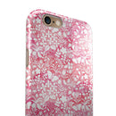 White Butterflies and Flowers on Pink and Red Watercolor Pattern iPhone 6/6s or 6/6s Plus 2-Piece Hybrid INK-Fuzed Case