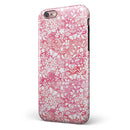 White Butterflies and Flowers on Pink and Red Watercolor Pattern iPhone 6/6s or 6/6s Plus 2-Piece Hybrid INK-Fuzed Case