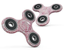 White Butterflies and Flowers on Pink and Red Watercolor Pattern Full-Body Fidget Spinner Skin-Kit