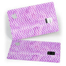 White Chevron Over Purple Grunge Surface - Premium Protective Decal Skin-Kit for the Apple Credit Card