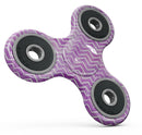 White Chevron Over Purple Grunge Surface Full-Body Fidget Spinner Skin-Kit