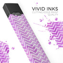 Skin Decal Kit for the Pax JUUL - White Chevron Over Purple Grunge Surface