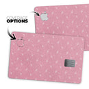 White Dandelions Over Pink - Premium Protective Decal Skin-Kit for the Apple Credit Card