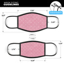 White Dandelions Over Pink - Made in USA Mouth Cover Unisex Anti-Dust Cotton Blend Reusable & Washable Face Mask with Adjustable Sizing for Adult or Child