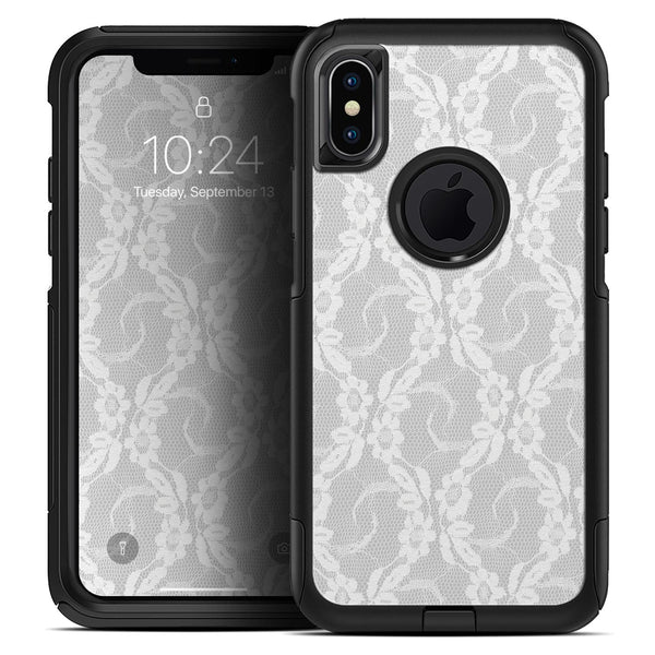 White Floral Lace - Skin Kit for the iPhone OtterBox Cases
