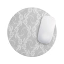 White Floral Lace// WaterProof Rubber Foam Backed Anti-Slip Mouse Pad for Home Work Office or Gaming Computer Desk