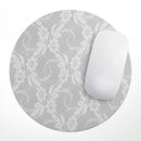 White Floral Lace// WaterProof Rubber Foam Backed Anti-Slip Mouse Pad for Home Work Office or Gaming Computer Desk