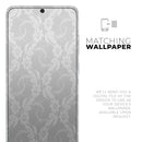 White Floral Lace - Skin-Kit for the Samsung Galaxy S-Series S20, S20 Plus, S20 Ultra , S10 & others (All Galaxy Devices Available)