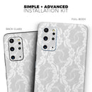 White Floral Lace - Skin-Kit for the Samsung Galaxy S-Series S20, S20 Plus, S20 Ultra , S10 & others (All Galaxy Devices Available)