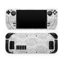 White Floral Lace // Full Body Skin Decal Wrap Kit for the Steam Deck handheld gaming computer