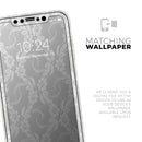 White Floral Lace - Protective Skin Wrap & Decal – Compatible with iPhone SE to iPhone 17 Pro Max (All Models)