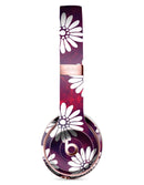 White Floral Pattern Over Red and Purple Grunge Full-Body Skin Kit for the Beats by Dre Solo 3 Wireless Headphones