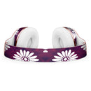 White Floral Pattern Over Red and Purple Grunge Full-Body Skin Kit for the Beats by Dre Solo 3 Wireless Headphones