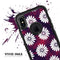 White Floral Pattern Over Red and Purple Grunge - Skin Kit for the iPhone OtterBox Cases