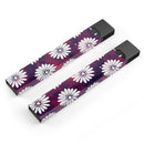 Skin Decal Kit for the Pax JUUL - White Floral Pattern Over Red and Purple Grunge
